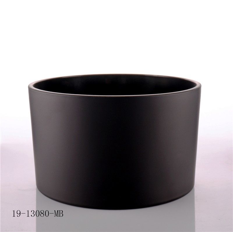 Matt Black Big Size Glass Jar For Candle Making