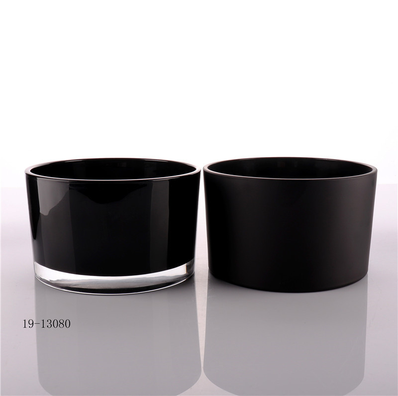 Matt Black Candle Glass Jar, Glass Candle Jar, Supplier, Wholesaler