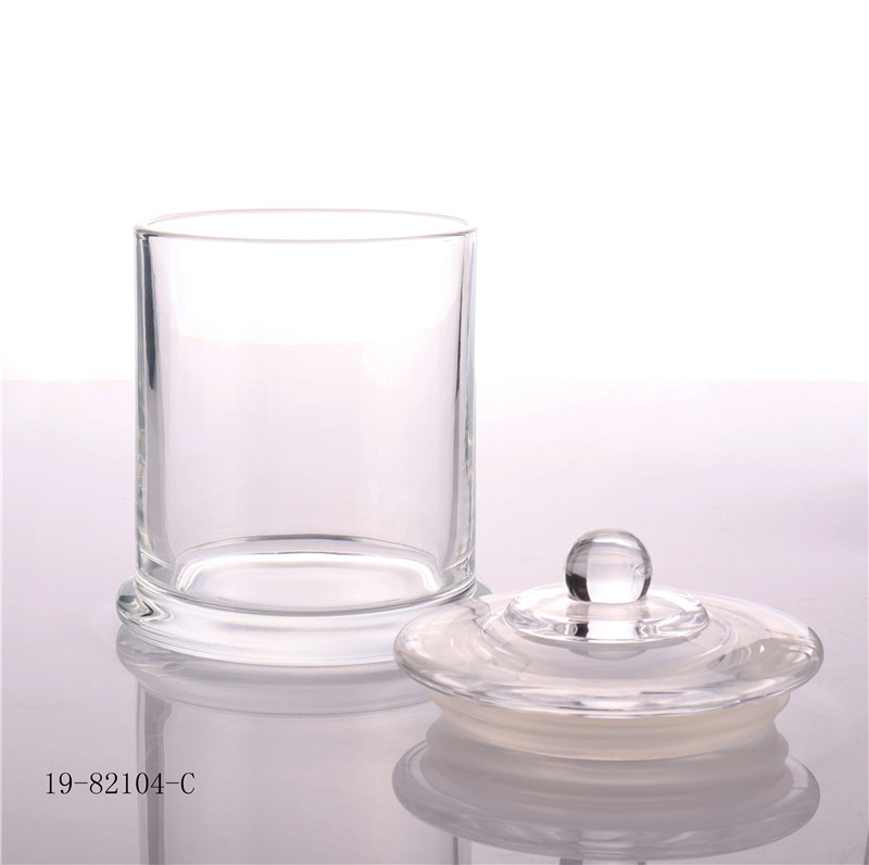 Hot Sale Glass Candle Cup Holder With Glass Lids China Supplier