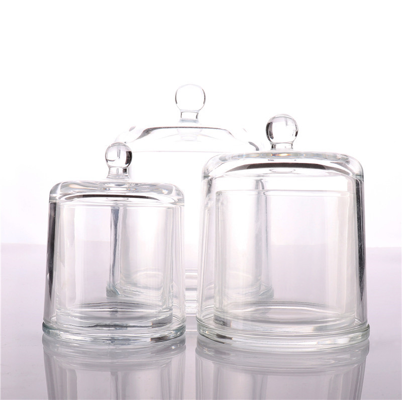 BOYE Wholesale Luxury Home Decoration 9oz Empty Candle Glass Jar With Dome Lid