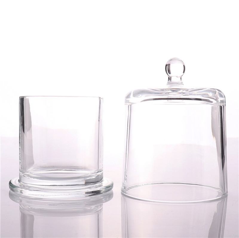 BOYE Wholesale Luxury Home Decoration 9oz Empty Candle Glass Jar With Dome Lid