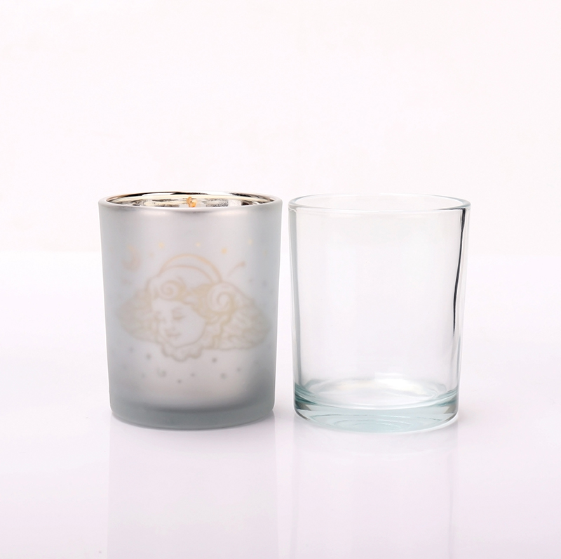 Electroplated Glass Candle Jars With Dream Logo Engrave