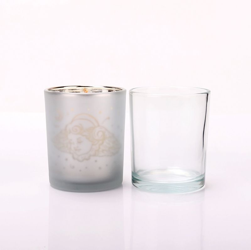 Electroplated Glass Candle Jars With Dream Logo Engrave