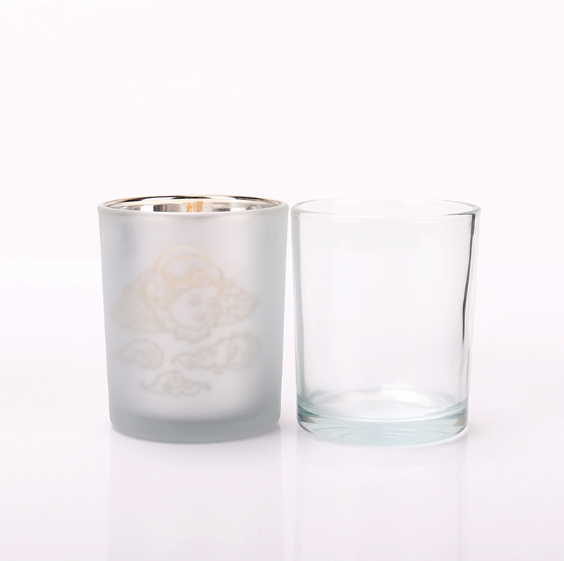 Electroplated Glass Candle Jars With Dream Logo Engrave