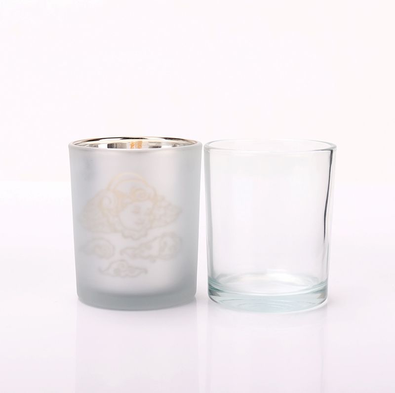 Electroplated Glass Candle Jars With Dream Logo Engrave