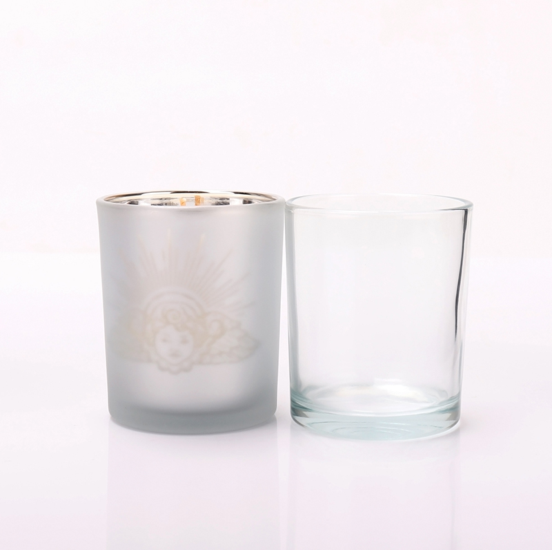 Electroplated Glass Candle Jars With Dream Logo Engrave