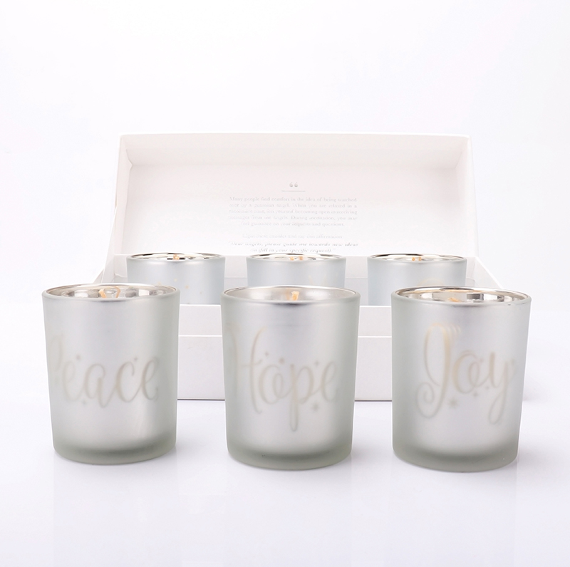 6 oz 7 oz 8 oz Luxury Gold Matte Frosted Black Empty Glass Candle Jars In Bulk