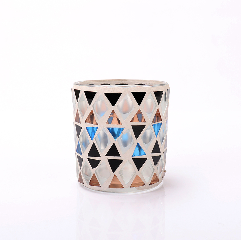Mosaic Glass Candle Holder for Sale