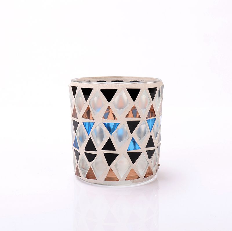 Mosaic Glass Candle Holder for Sale