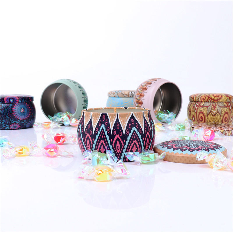 Multicolor Printed Tin Can For Candle Making