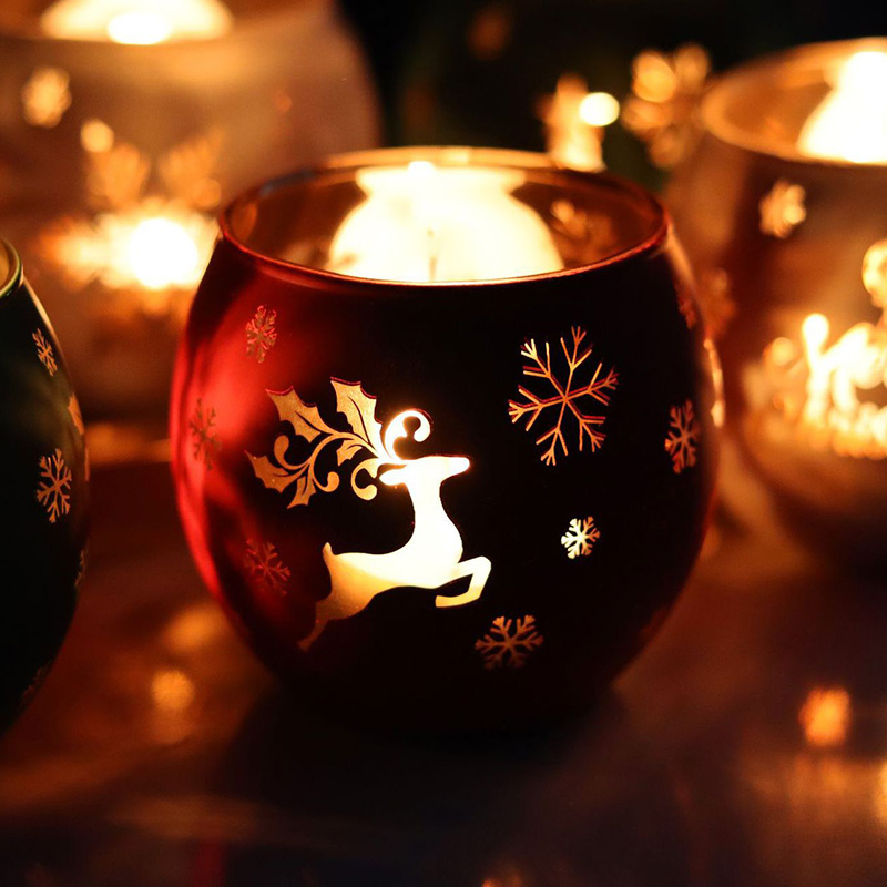 Votive Glass Candle Jars Wholesale for Christmas