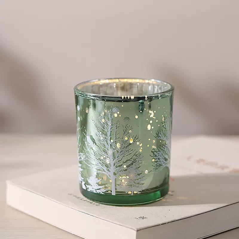 Wholesale Christmas Tree Glass Candle Jars
