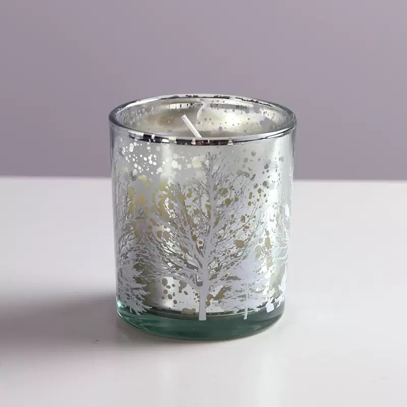 Wholesale Christmas Tree Glass Candle Jars