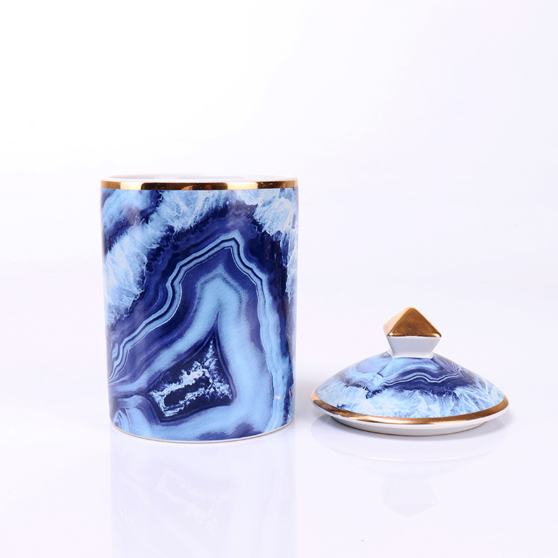 Ceramic Candle Jar with Custom Design