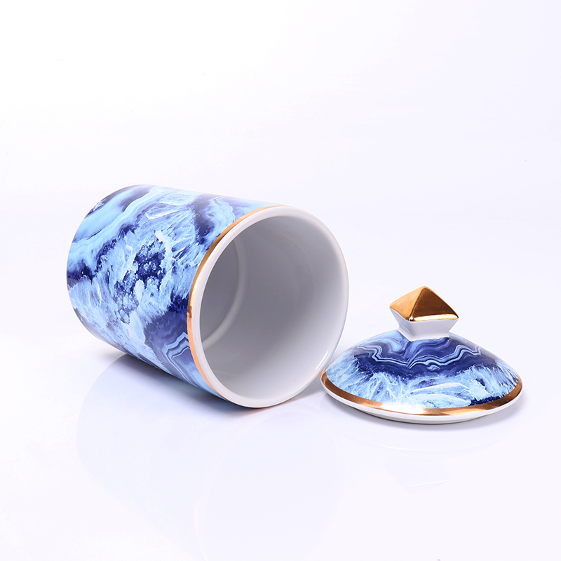 Ceramic Candle Jar with Custom Design