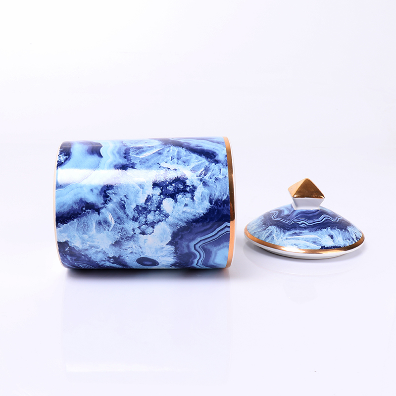 Ceramic Candle Jar with Custom Design