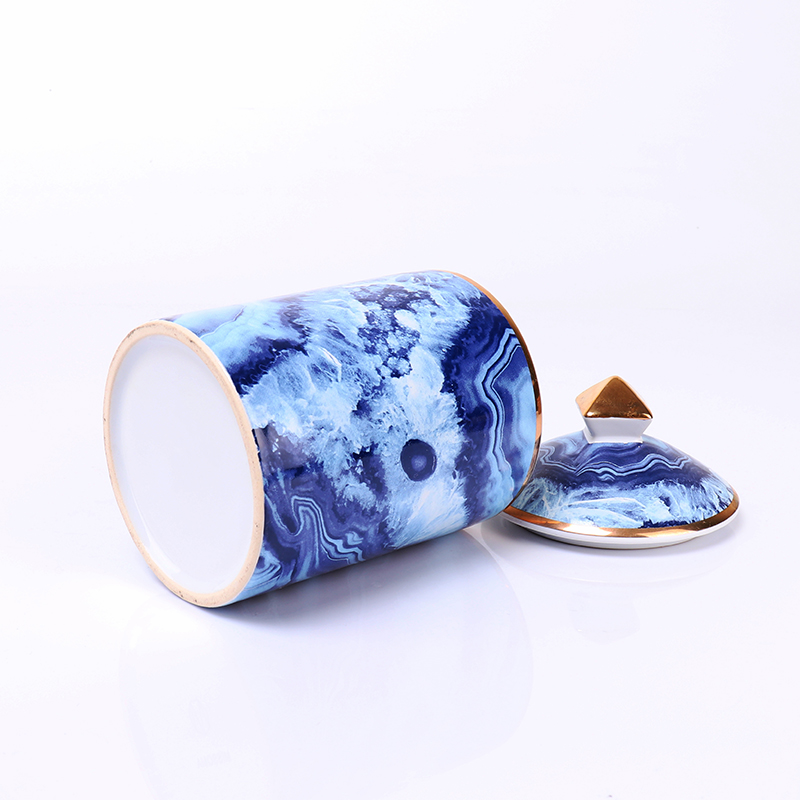 Ceramic Candle Jar with Custom Design