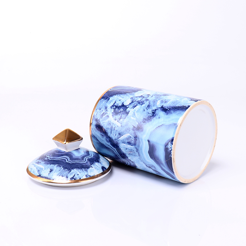 Ceramic Candle Jar with Custom Design