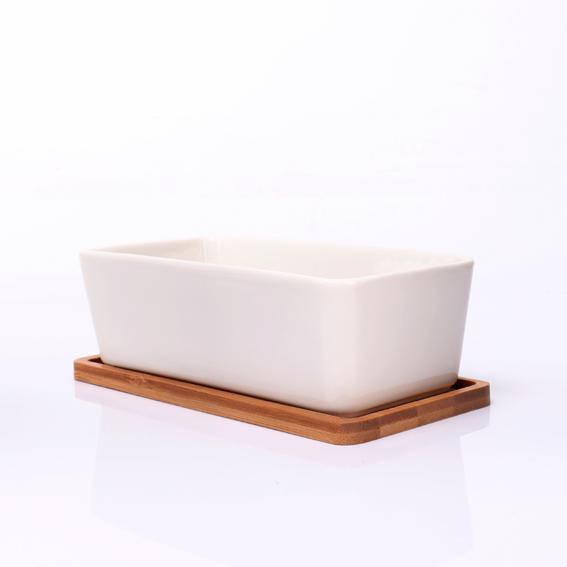 Square Ceramic Jars for Candle Making