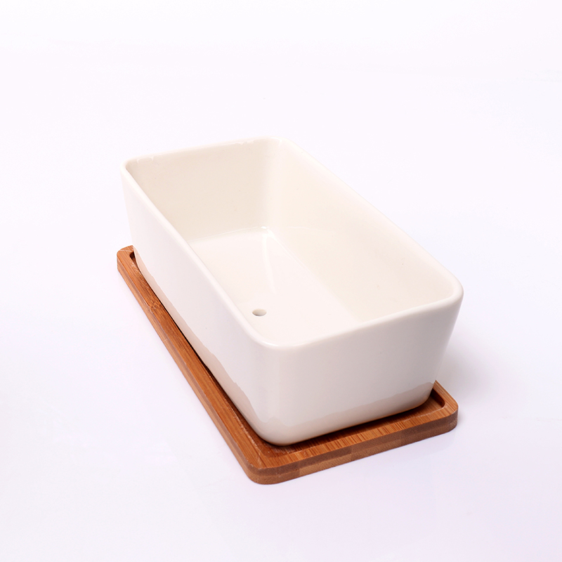 Square Ceramic Jars for Candle Making