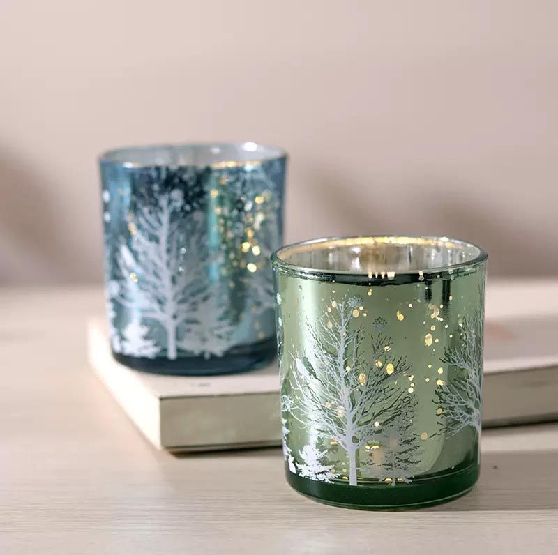 Wholesale Christmas Tree Glass Candle Jars
