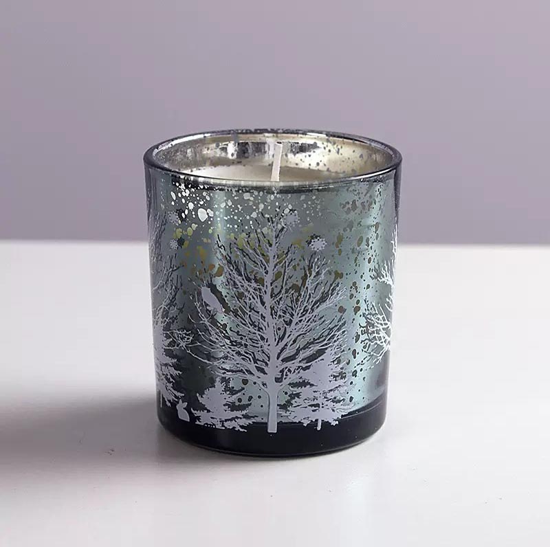 Wholesale Christmas Tree Glass Candle Jars