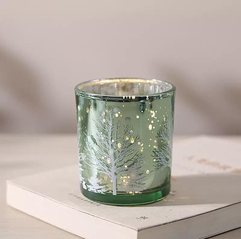 Wholesale Christmas Tree Glass Candle Jars