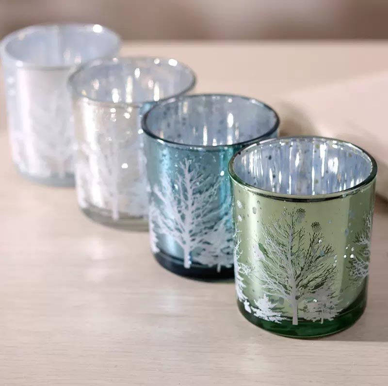 Wholesale Christmas Tree Glass Candle Jars