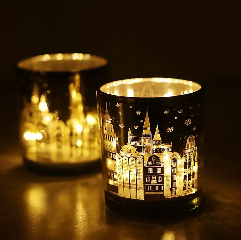 Electroplating House Glass Jars Wholesale for Decoration