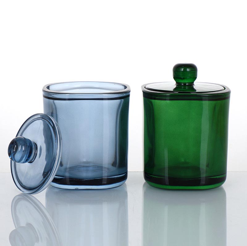 Customized Scented Candle Glass Jar with Glass Lid