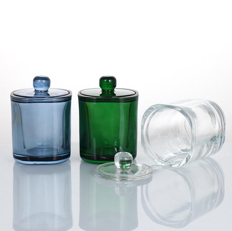 Customized Scented Candle Glass Jar with Glass Lid