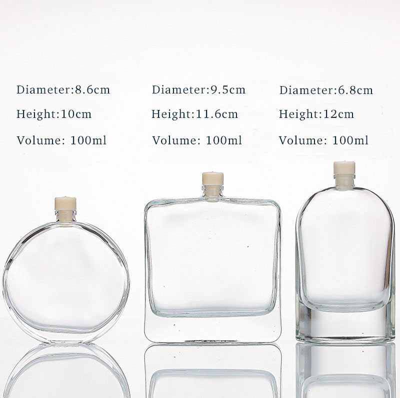 Clear Plain Empty Glass Reed Fragrance Diffuser Bottle