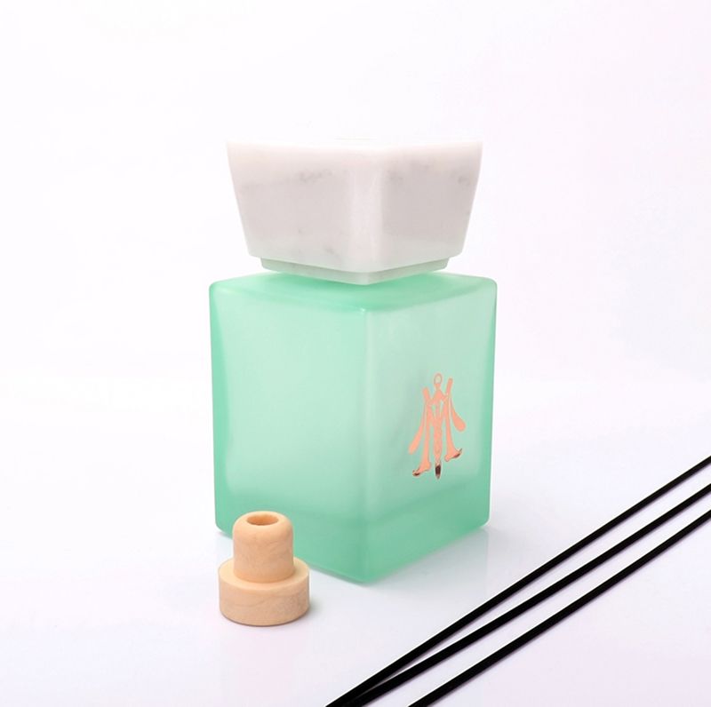 500ml Fancy Green Empty Diffuser Bottle With White March Cap