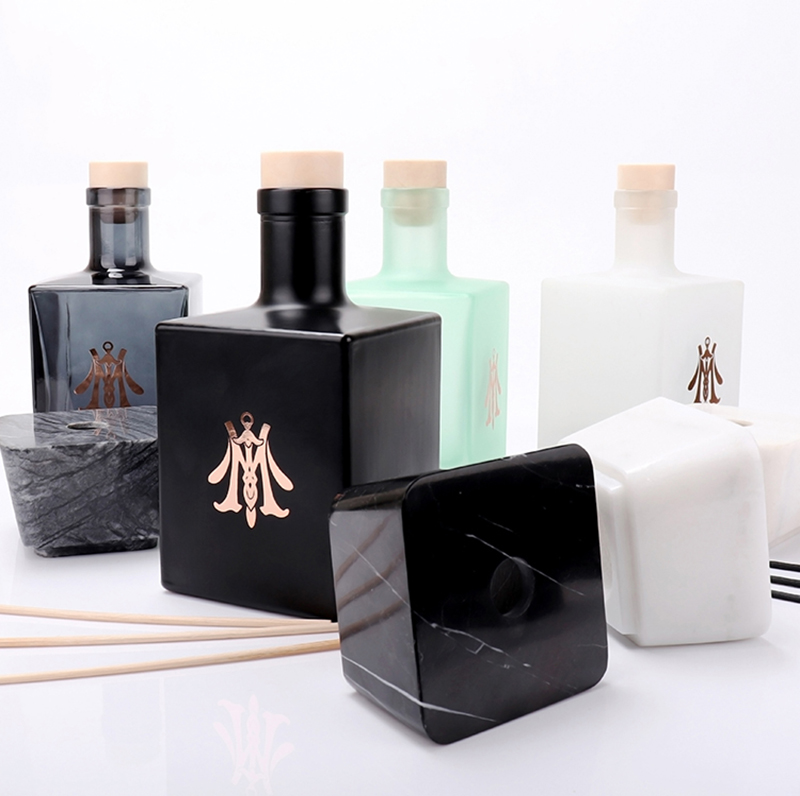 500ml Fancy Green Empty Diffuser Bottle With White March Cap