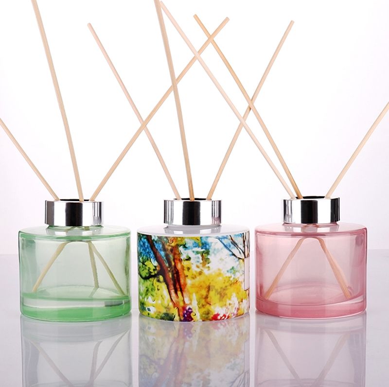 Fancy Green Fresh Empty Diffuser Glass Bottle