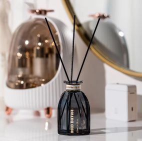 Empty Octagon Shaped Glass Diffuser Bottle