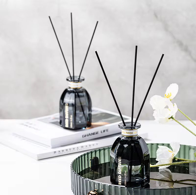 Empty Octagon Shaped Glass Diffuser Bottle