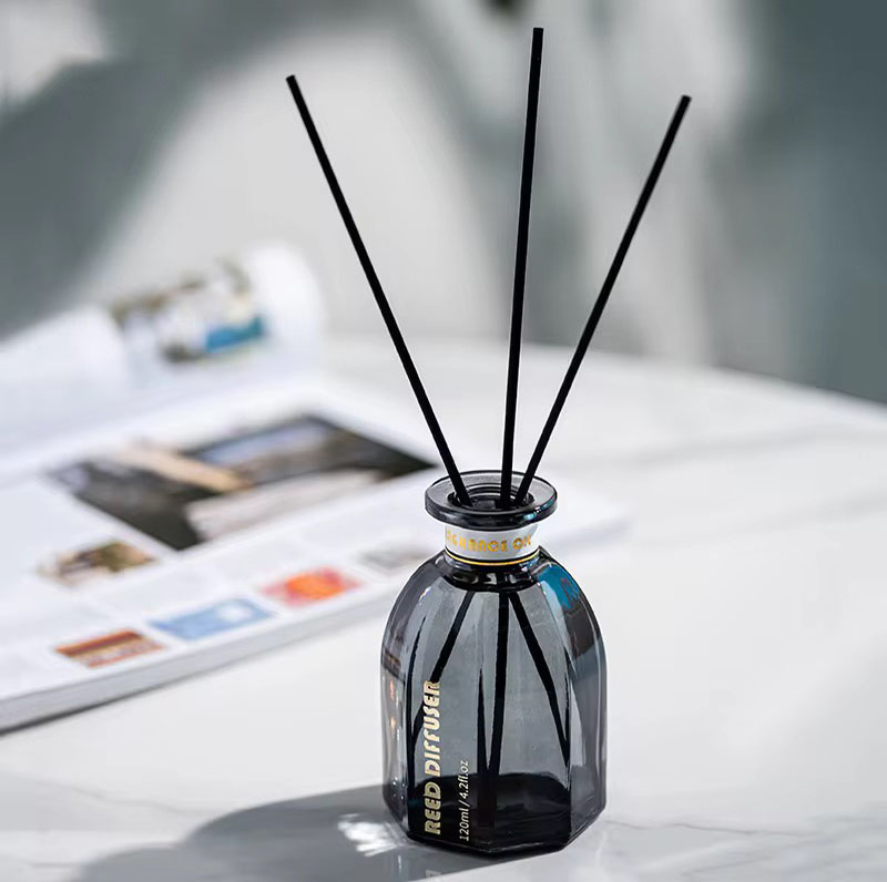 Empty Octagon Shaped Glass Diffuser Bottle