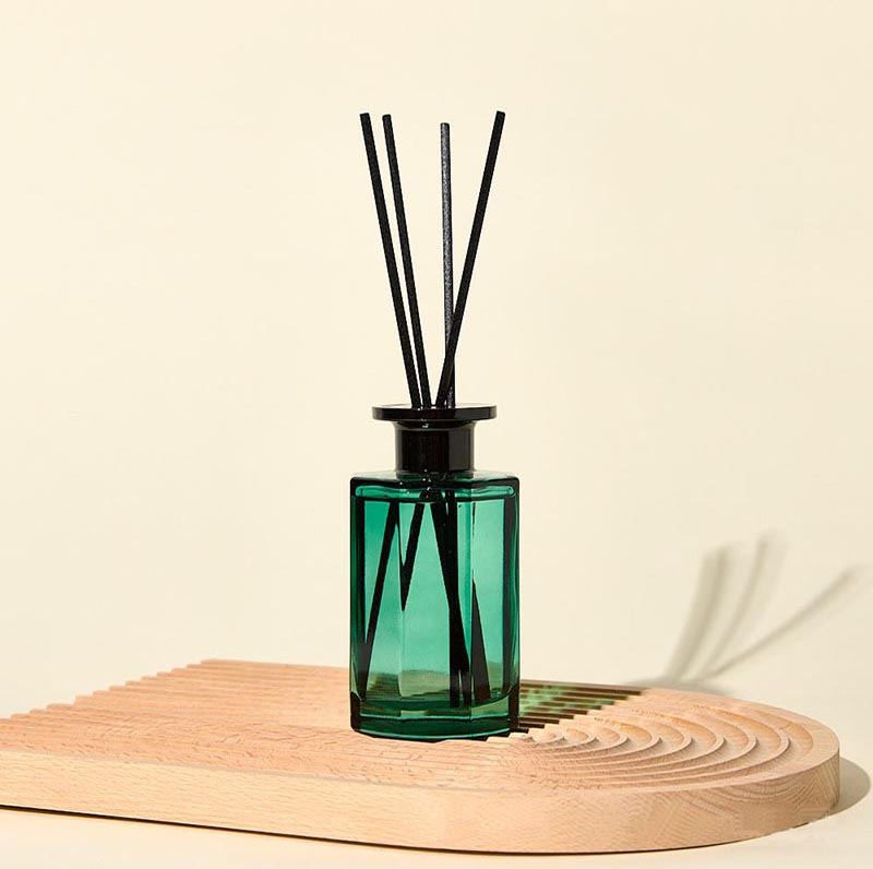 Empty Translucent Green Diffuser Glass Bottle