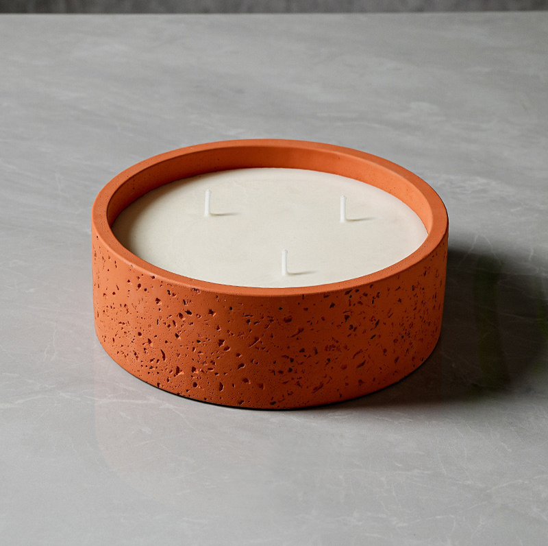 Large Ceramic Candle Jar with Custom Color