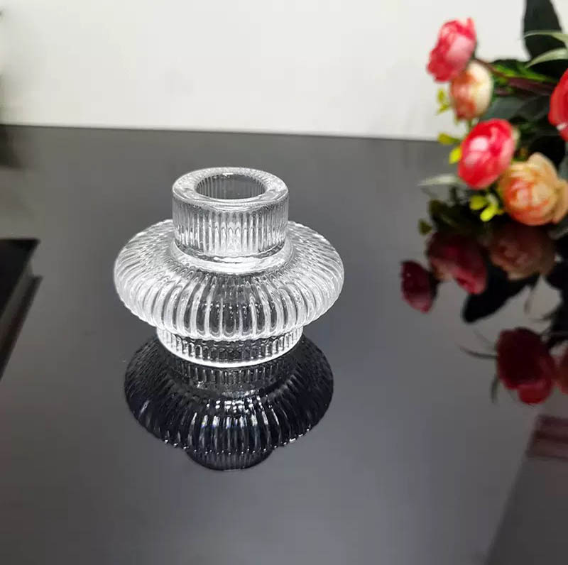 Clear Glass Tealight Candle Jar for Home Decoration