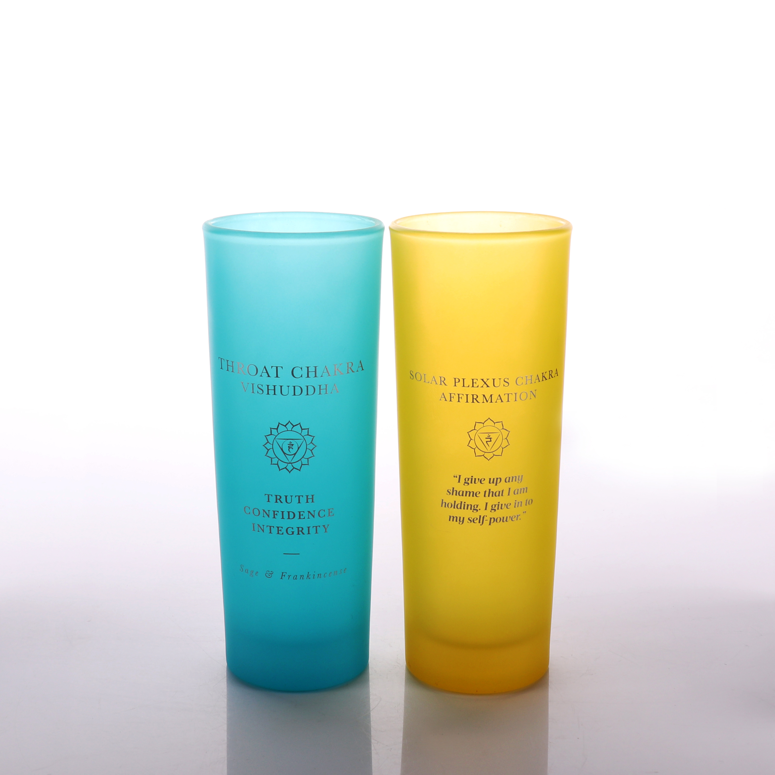 Tall Glass Candle Jar with Customized Design