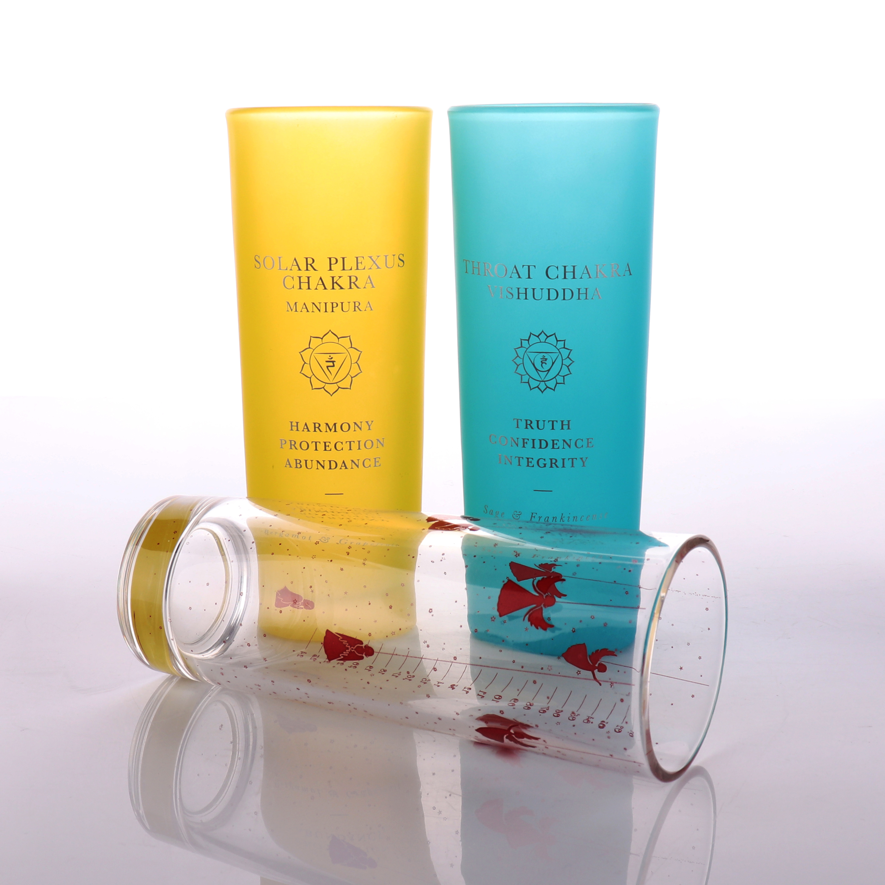 Tall Glass Candle Jar with Customized Design