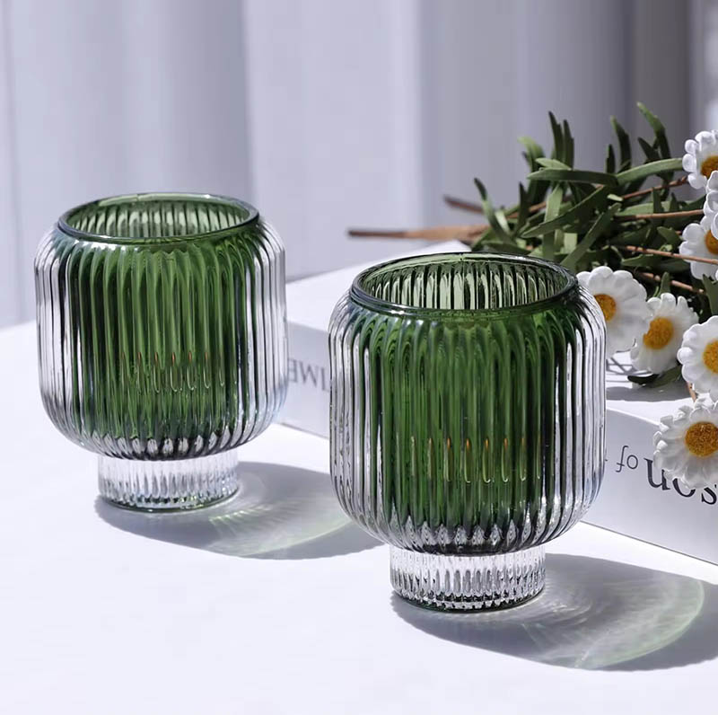 Morden Glass Tealight Candle Jar for Home Decoration