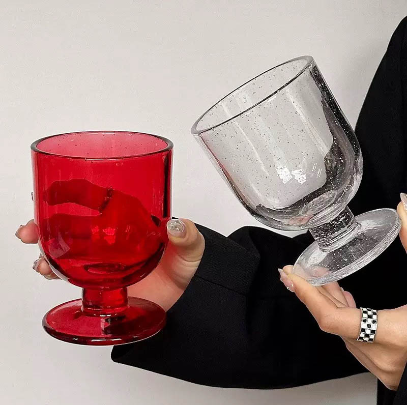 Colored Wine Glass Vessels for Candle Making