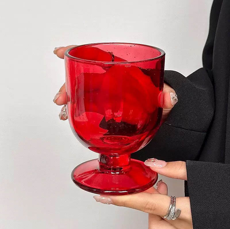 Colored Wine Glass Vessels for Candle Making