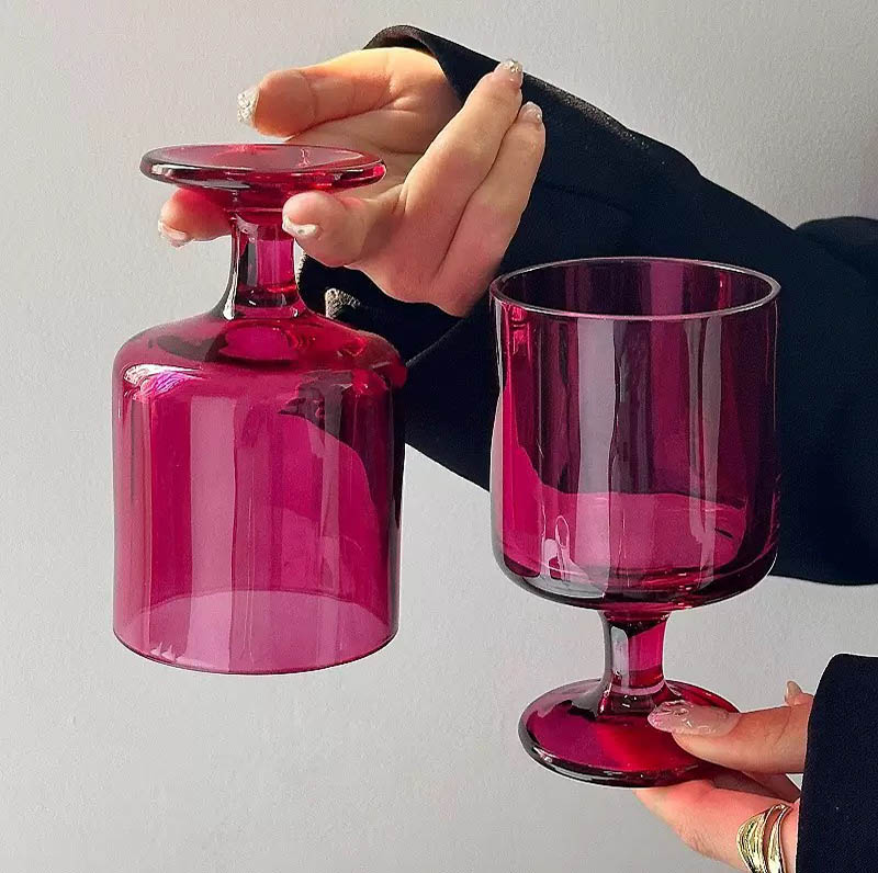 Wine Glass Vessels with Customized Color for Candle Making