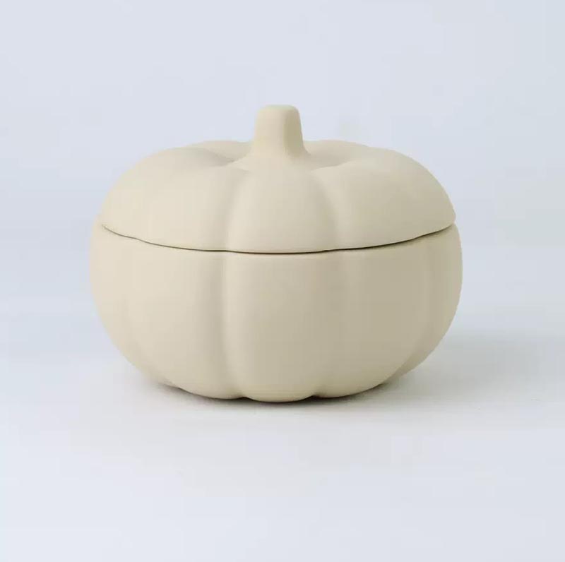 Halloween Pumpkin Shape Ceramic Candle Vessels
