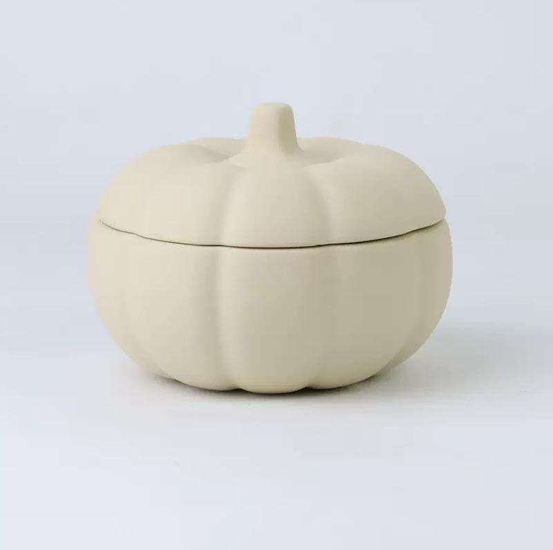 Halloween Pumpkin Shape Ceramic Candle Vessels
