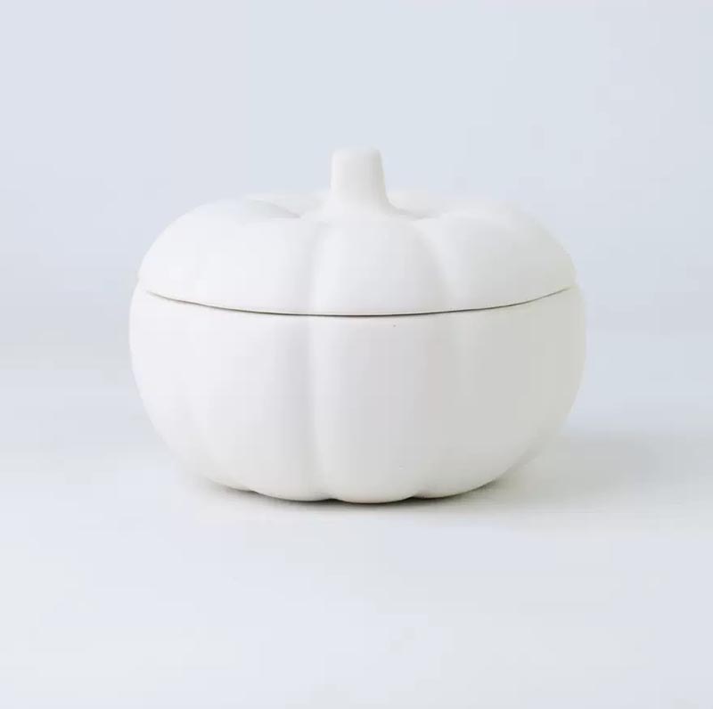 Halloween Pumpkin Shape Ceramic Candle Vessels